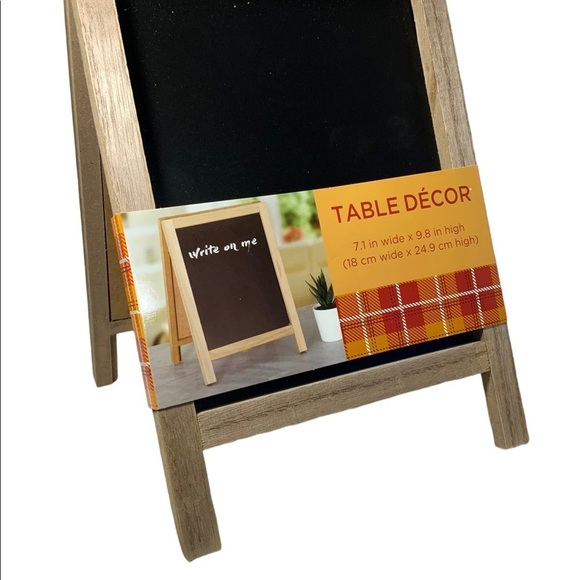 Autumn Give Thanks Write on Blackboard 2 Sides Table Counter Decor Wood Easel - Picture 4 of 16
